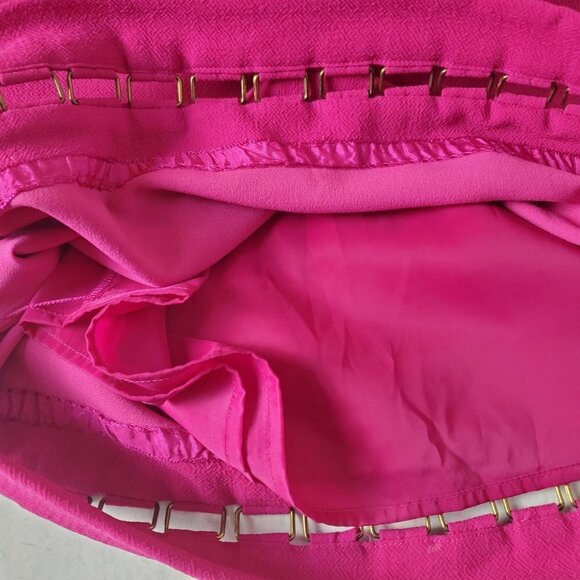 Trina Turk Halter Shift Dress Womens Size 2 Magenta Pink Back Zip Metal Detail - Picture 9 of 15